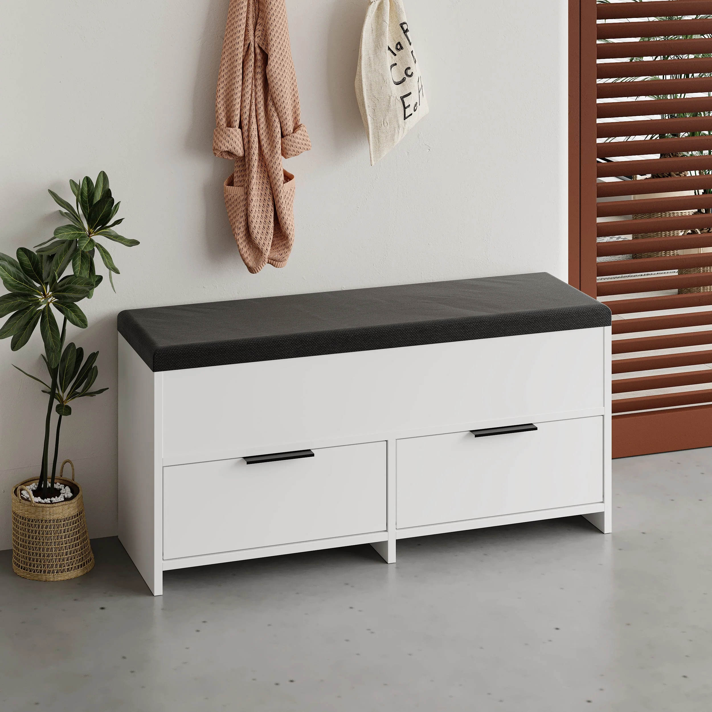 Modern Shoe Storage Bench