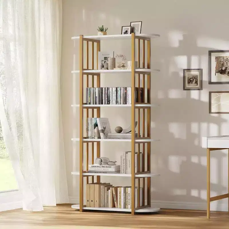 Bookshelf, 6 Tier Bookshelves,Industrial Free Standing Storage Shelving Unit