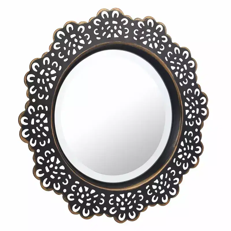 12.5 Decorative Floral Metal Lace Wall Mirror - Stonebriar Collection