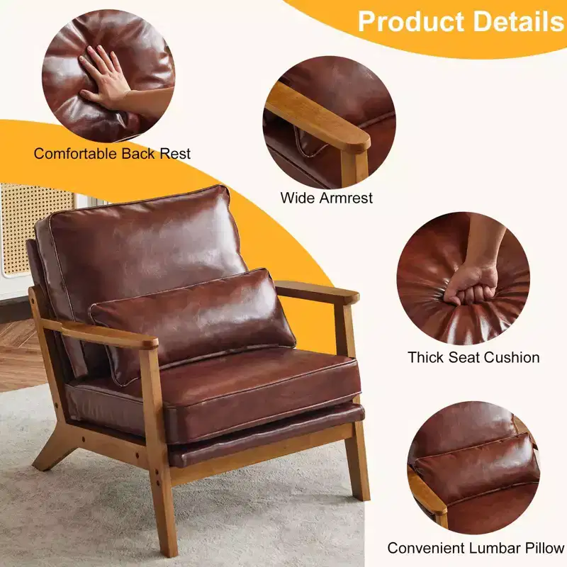 Karl Home Upholstered Single Lounge Chair Accent Chair