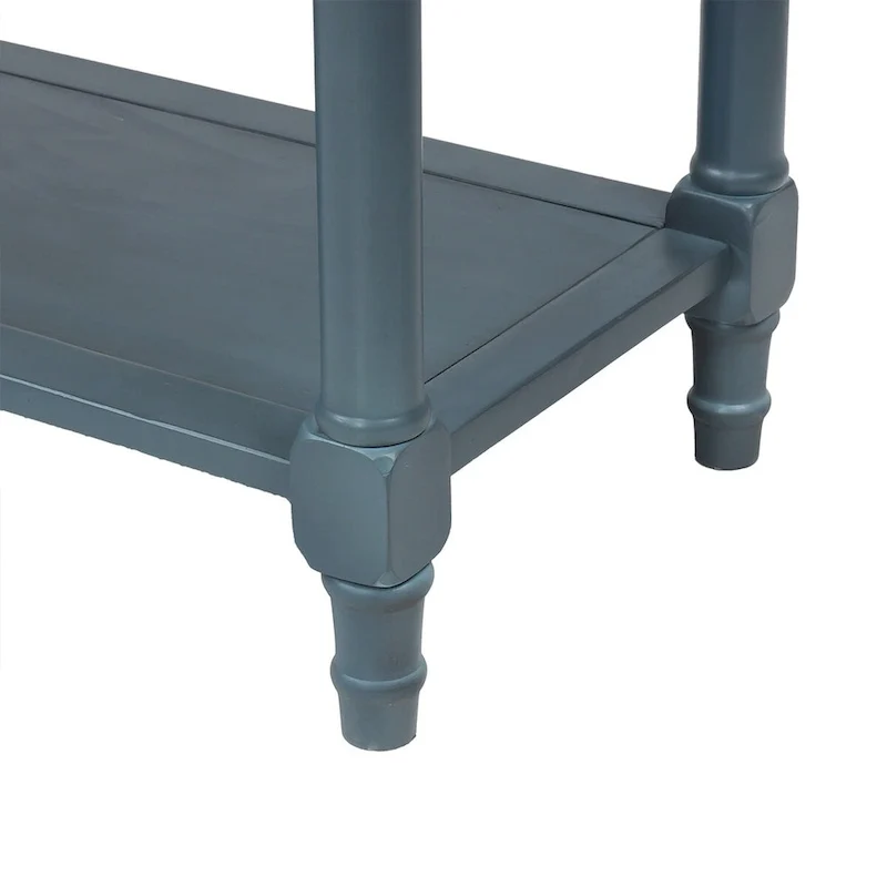 Modern Console Table with Two Drawers and Bottom Shelf