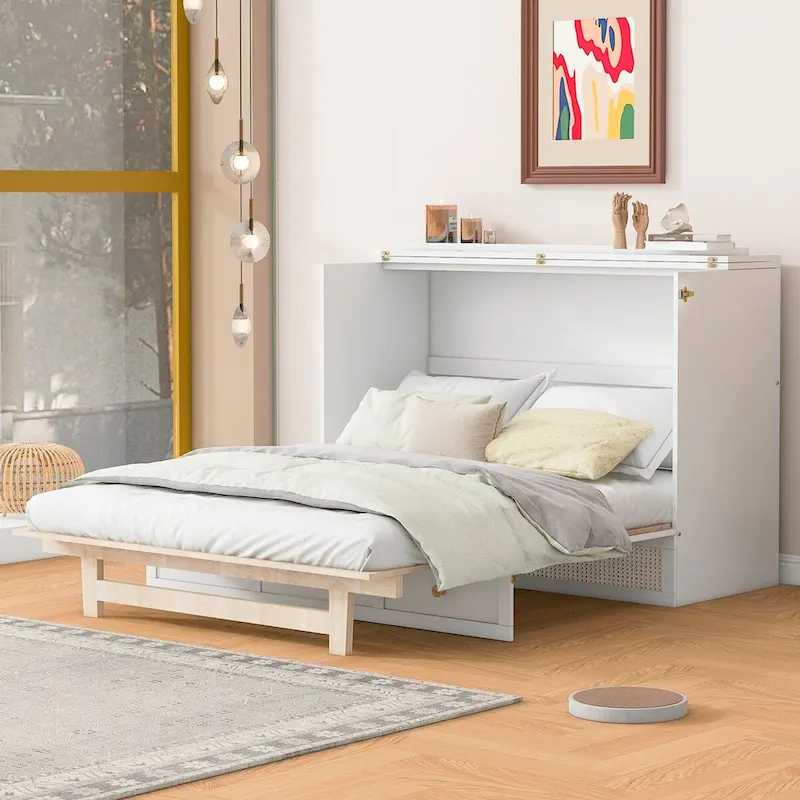 Full Size Murphy Bed with Large Drawers