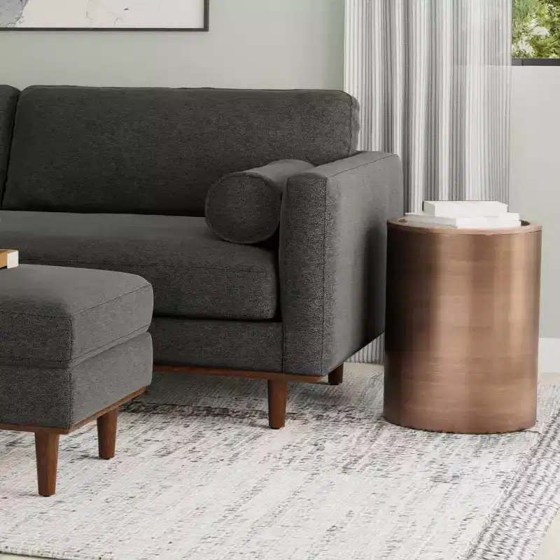 Ledger Metal Side Table Antique - WyndenHall