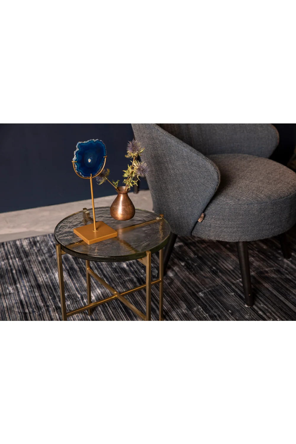 Casted Glass Side Table
