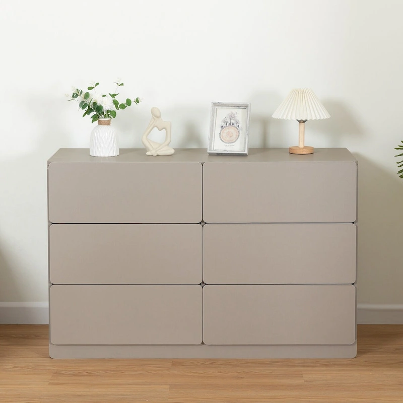 Drawer dresser cabinet,bar cabinet,Buffet server console,table storge cabinets,Flat out the corners of the drawers,six drawers