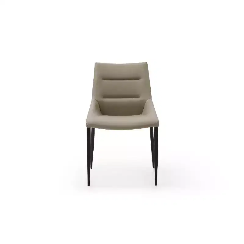 37 in. Brown Faux Leather Dining Chair for an Elegant Addition to Sophisticated Home Dining