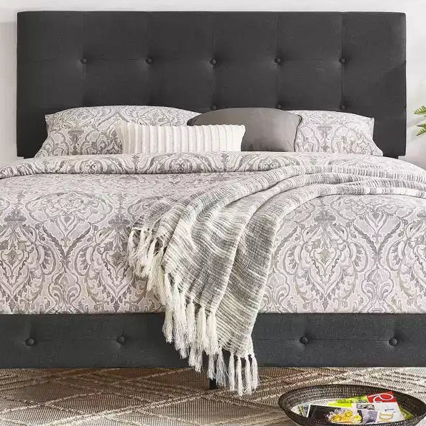 Upholstered Wooden Platform Bed Frame