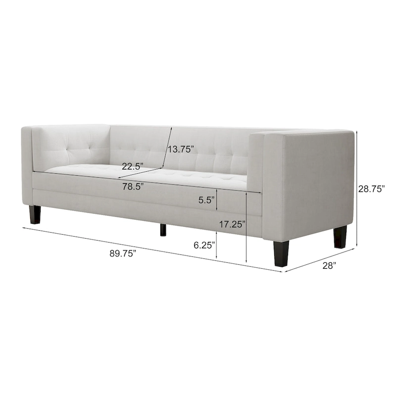 Viola Velvet Cushion 3-Seater Sofa Couch by Christopher Knight Home