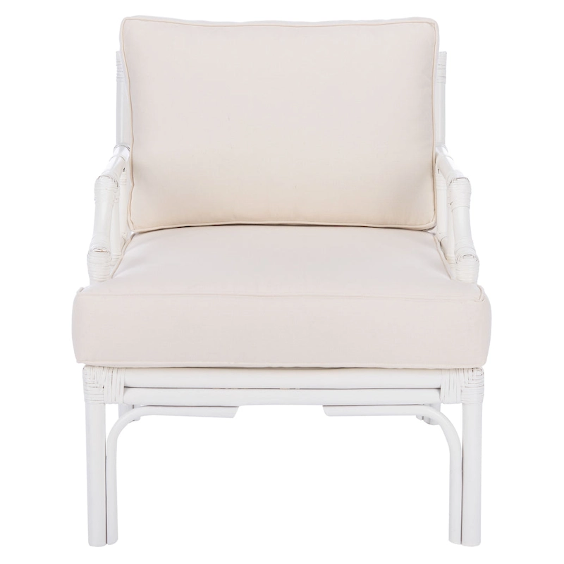 SAFAVIEH Maudie Rattan Accent Chair - 27.6 W x 31.5 L x 31.5 H - 28Wx32Dx32H