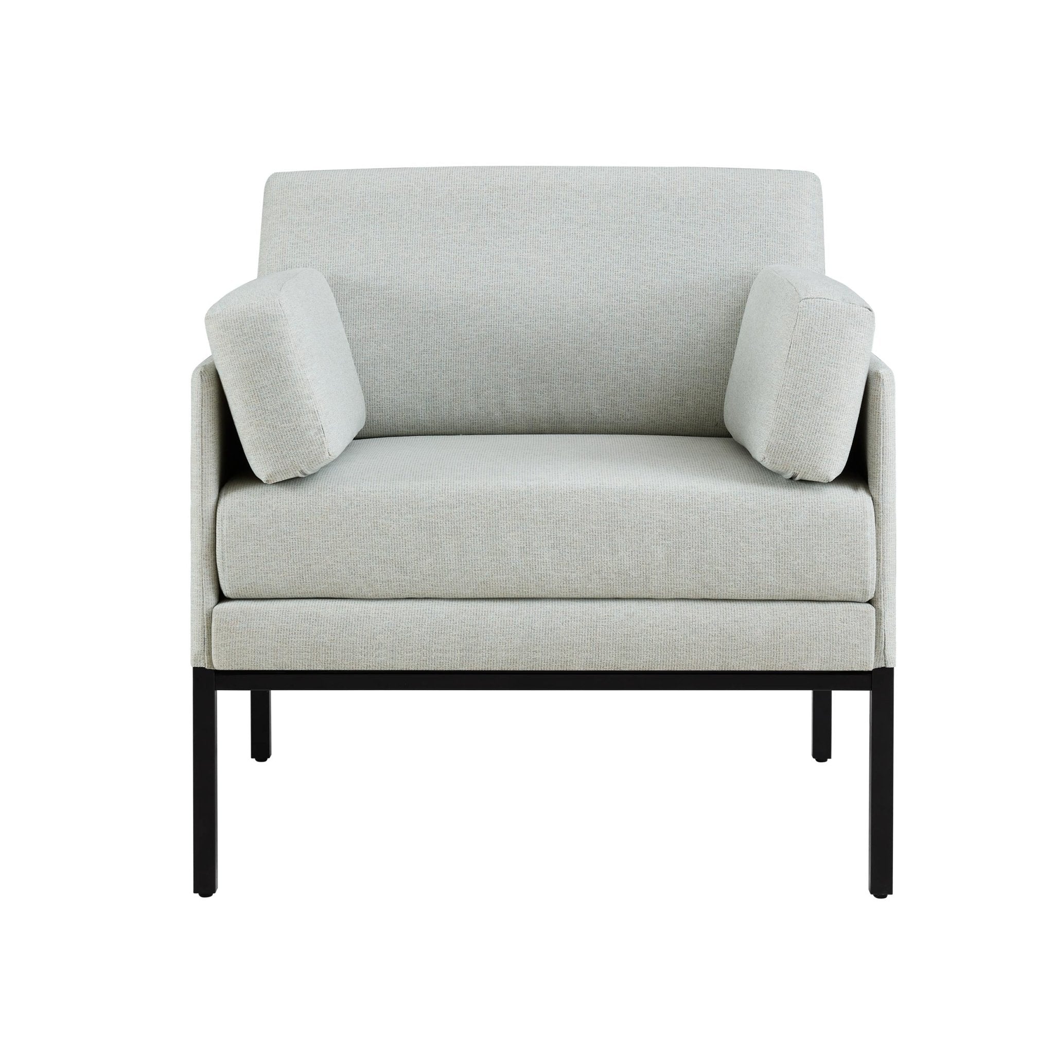 Modern Blue Stripe Woven Accent Chair with Textured Finish for Living Room