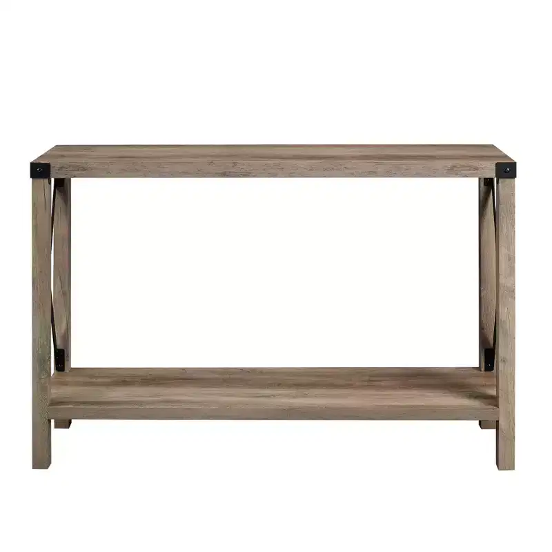 Sophie Rustic Industrial X Frame Entry Table - Saracina Home