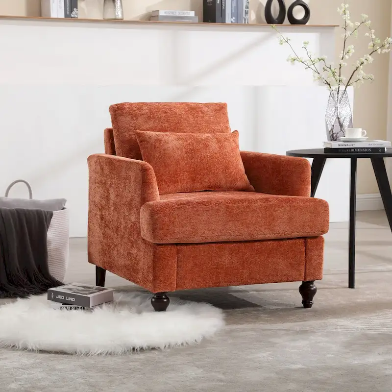Wooden Frame Armchair, Modern Accent Chair Lounge Chair