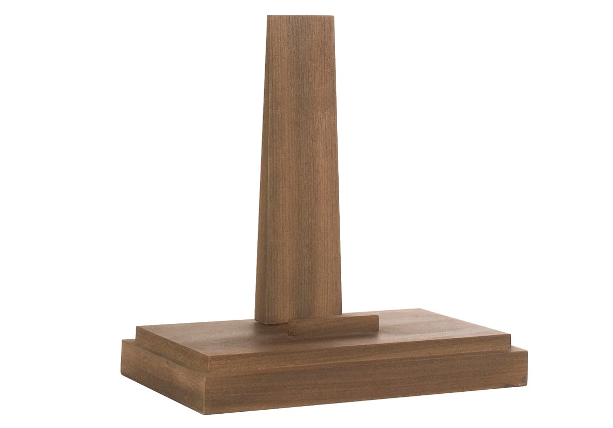 Nordic Walnut Wood Art Display Stand with Compact Easel Form for Study & Living Room