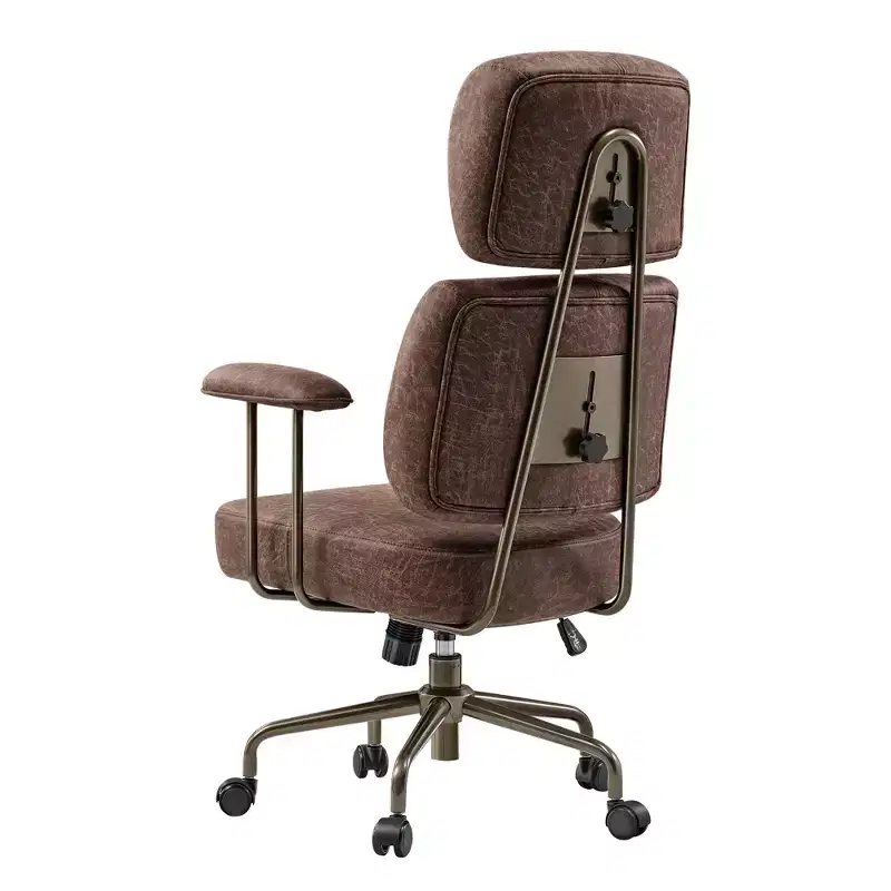 Faux Suede Fabric High Back Office Chair