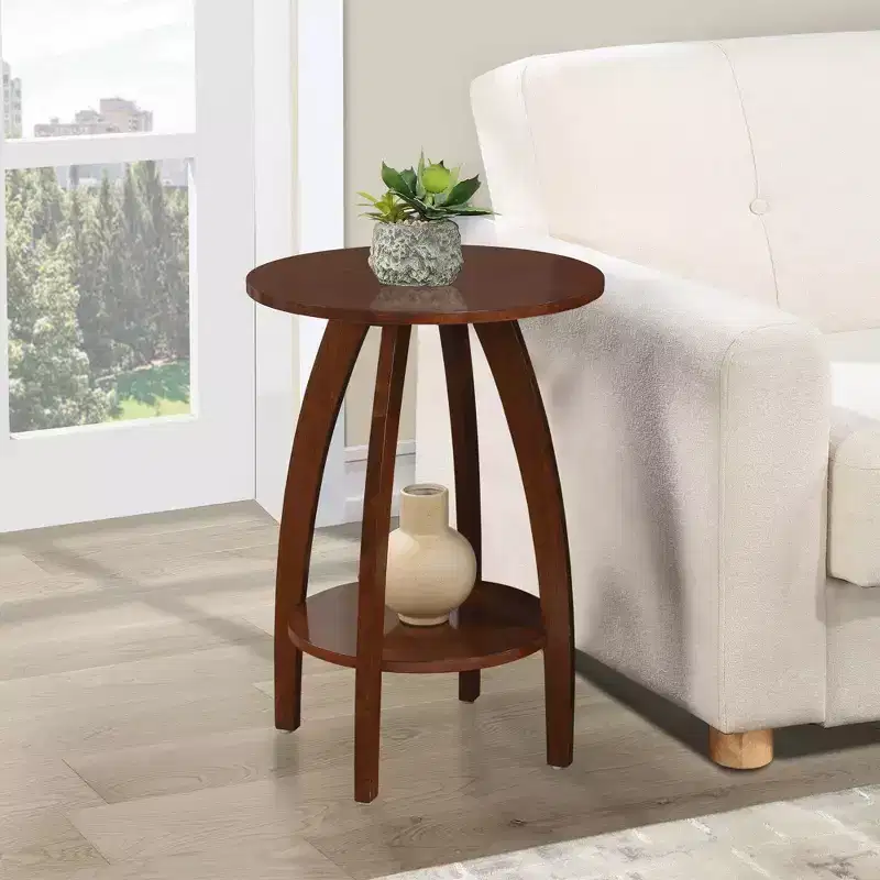 Breighton Home Aldrin End Table with Shelf in Espresso