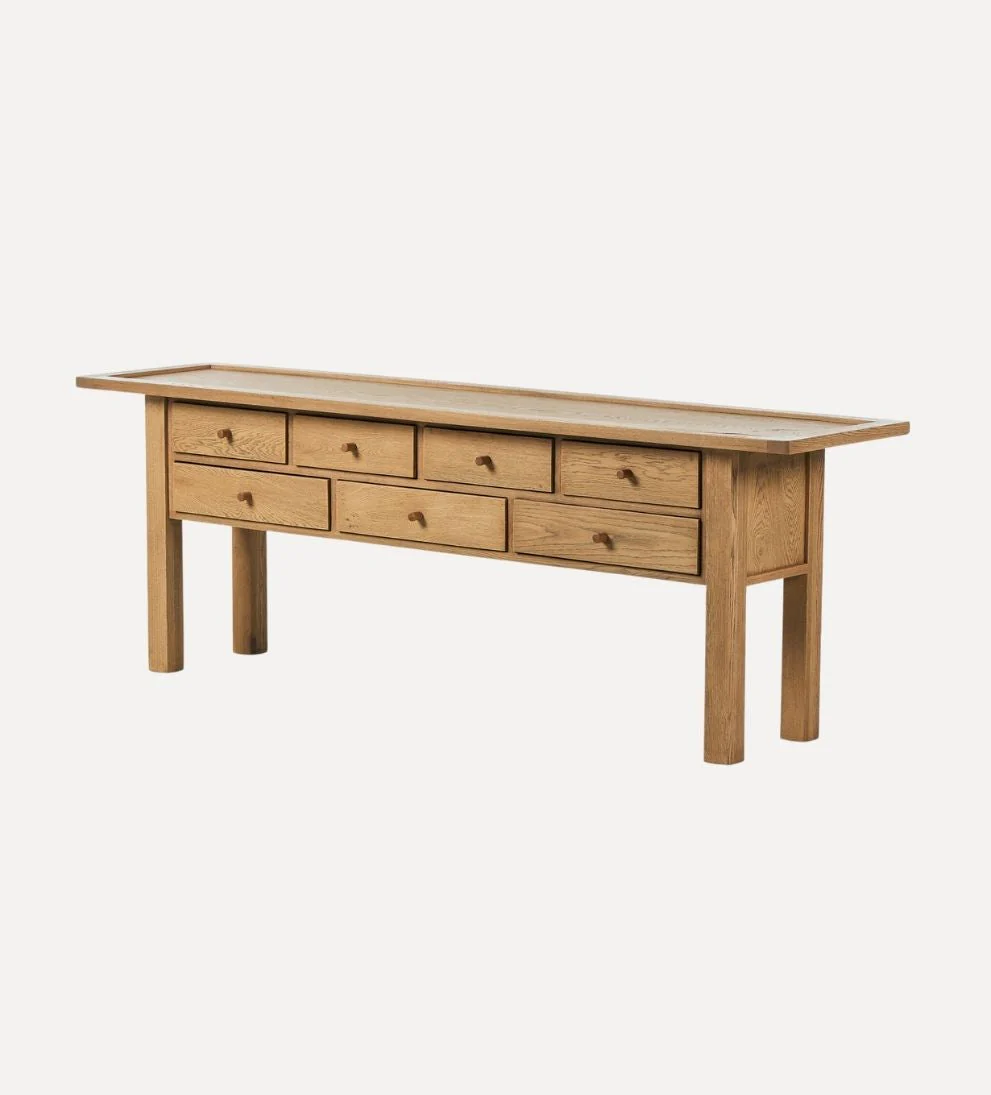 Console Table ¨C Sculptural Buffet with Softened Edges, Clean Lines, Light yet Grounded Design, Versatile Entryway or Living Space Storage, 60W x 16D x 30H