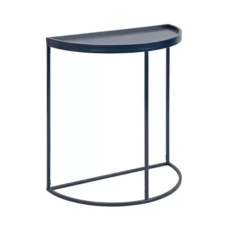 Dorrah Half-Circle Console Table, 28x14x30, Navy Blue