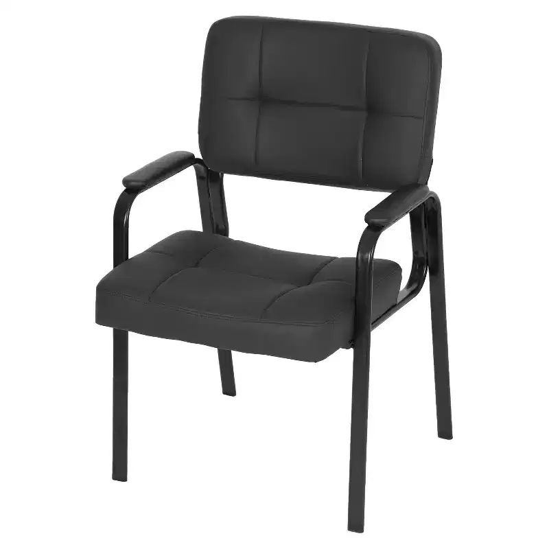 BestMassage Leather Guest Chair, 250 lbs Capacity, Easy-Clean Reception Chair for Office, Waiting Room & Home