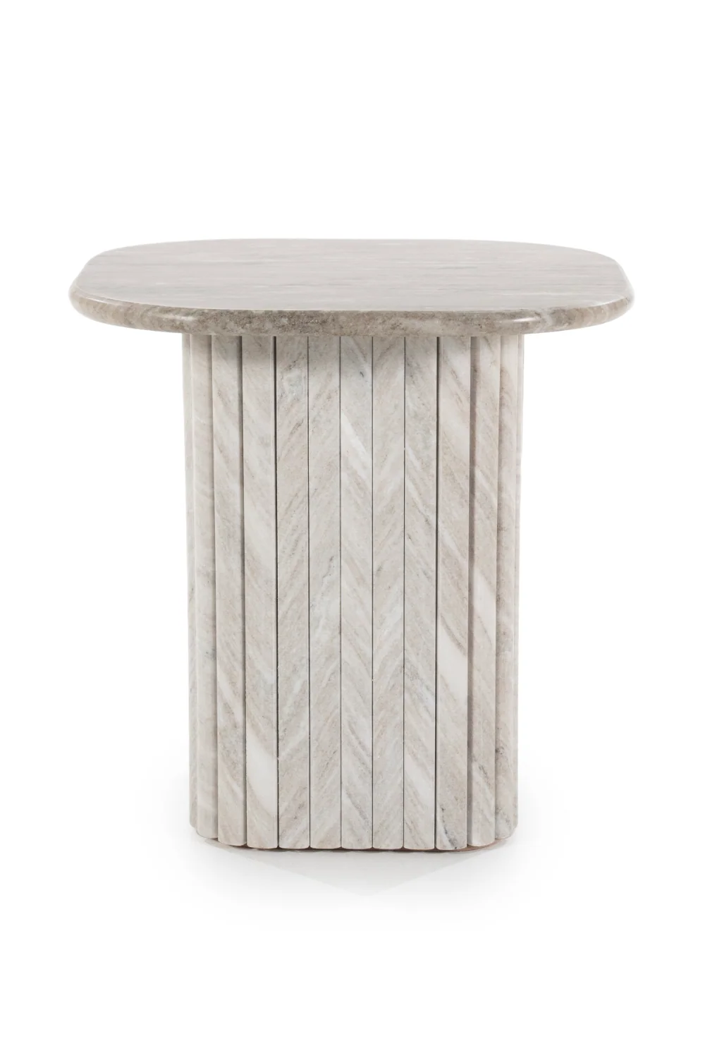 Gray Marble Side Table