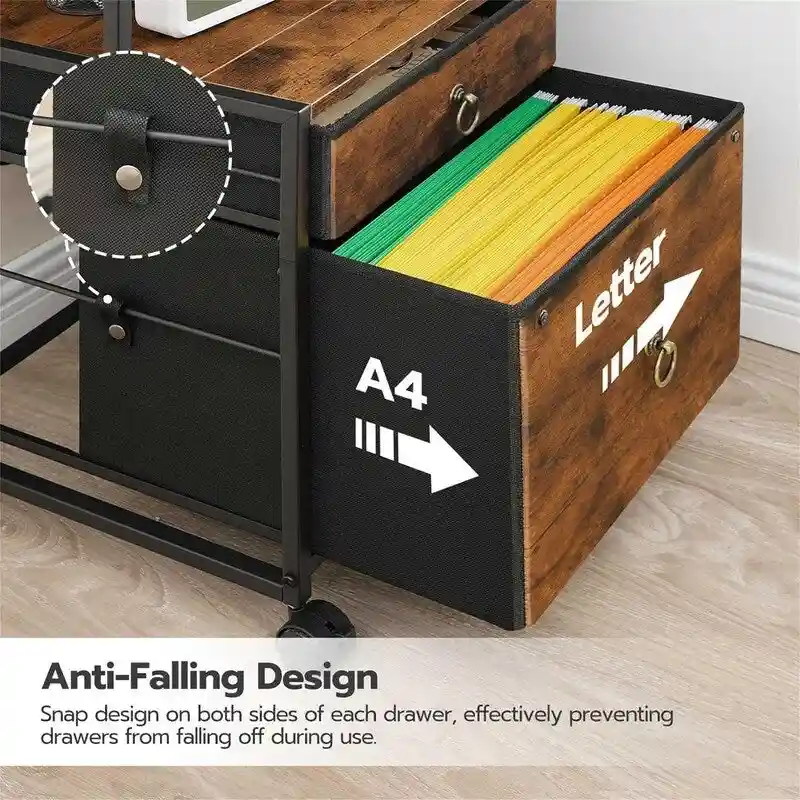 2-Drawer File Cabinet with Power Outlet