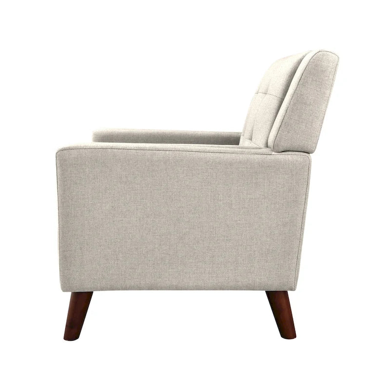 Upholstered Armchair with Tufted Back