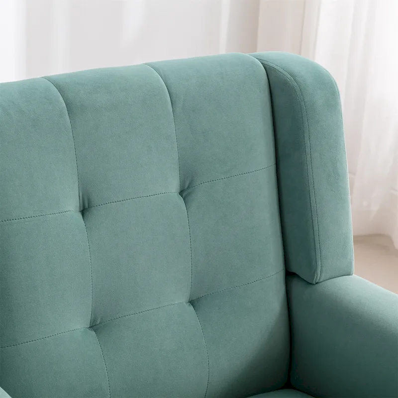 Modern Soft Velvet Ergonomics Accent Chair Living Room Chair Bedroom Chair Home Chair With Black Legs