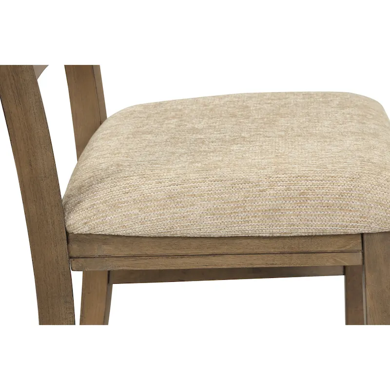 Roundhill Furniture Raven Wood 6-Piece Dining Set, Dining Table with 4 Chairs and Bench, Glazed Pine Brown