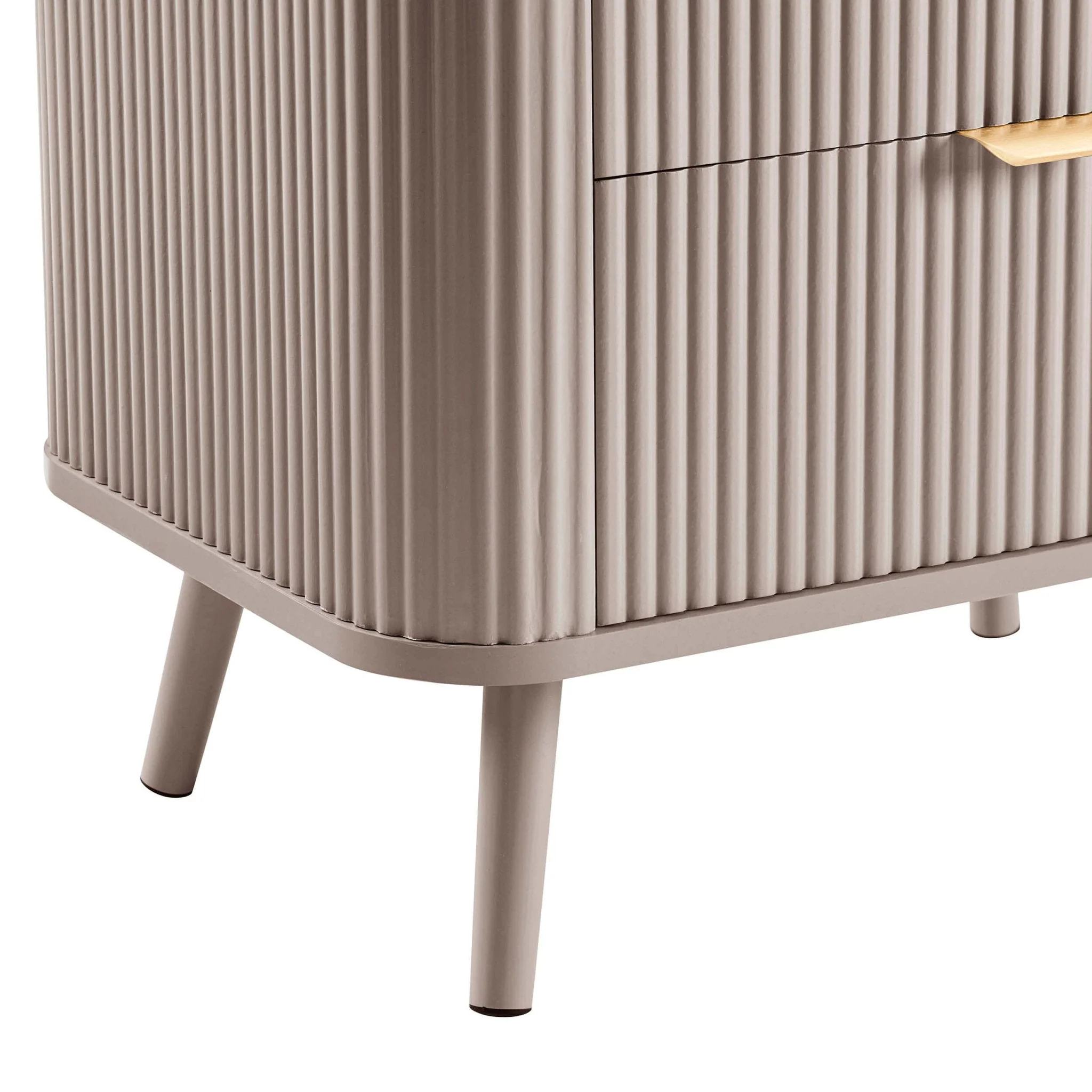 2 Drawer Bedside Table - Taupe