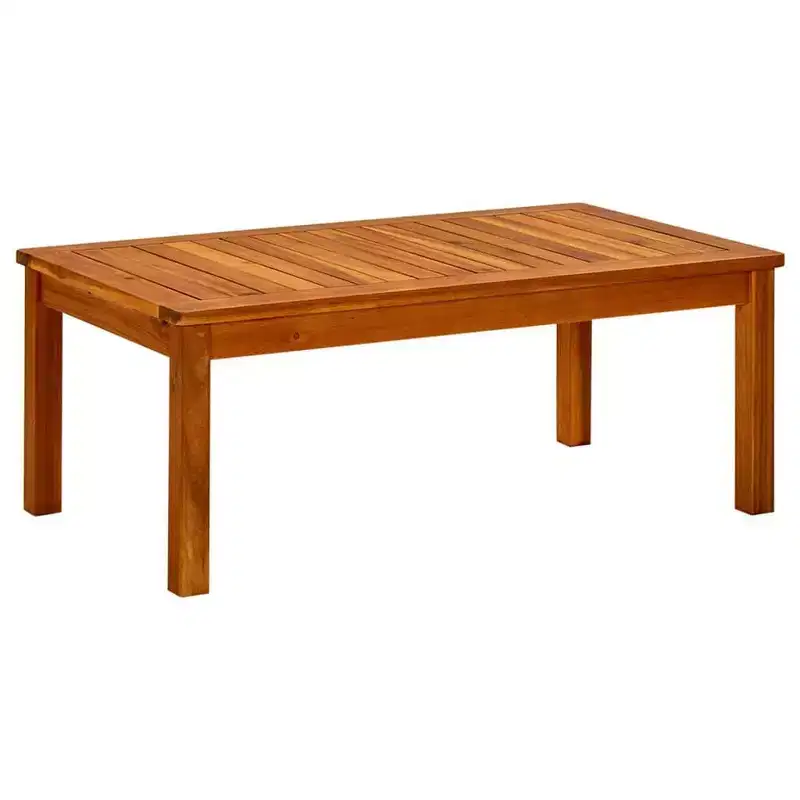 vidaXL Coffee Table Natural Wood Solid Acacia Wood - 35.4 x 19.7 x 14.2