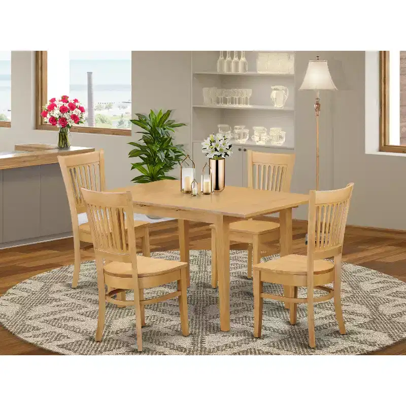 HomeStock Belmont Dining Room Set - Small Dining Table And Dinette Chairs