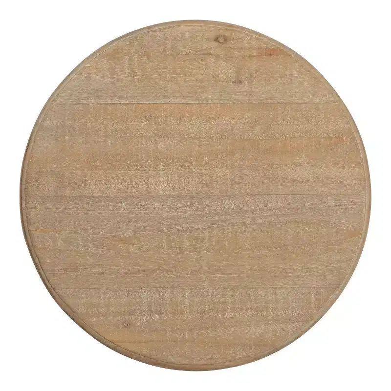 Kate and Laurel Linsley Round Wood Side Table, 16 Diameter, Rustic Brown