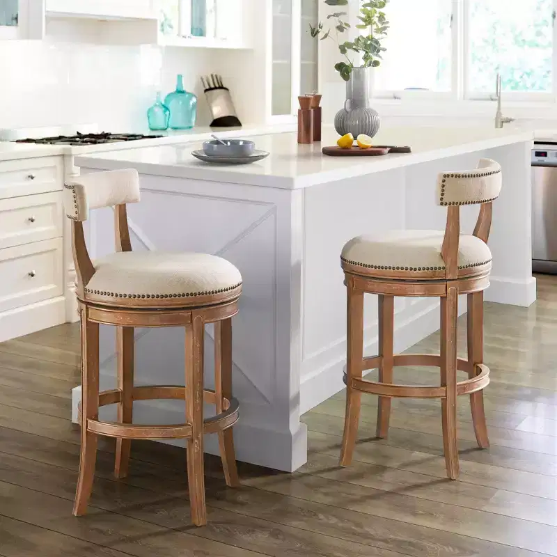 Set of 2 Hanover Swivel Bar Height Stools - Alaterre Furniture