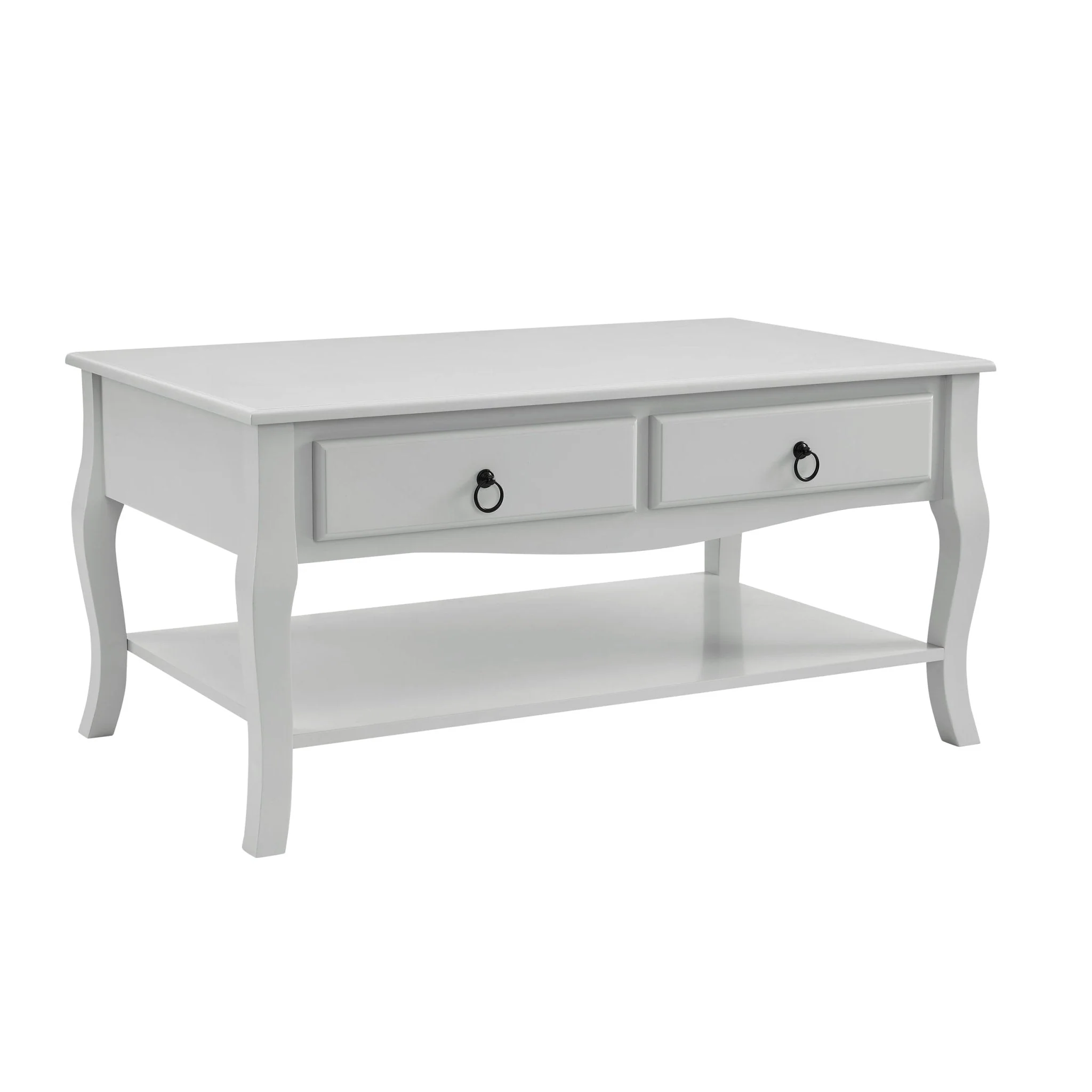 Minimalist Light Grey Painted Coffee Table with Sleek Design for Living Room