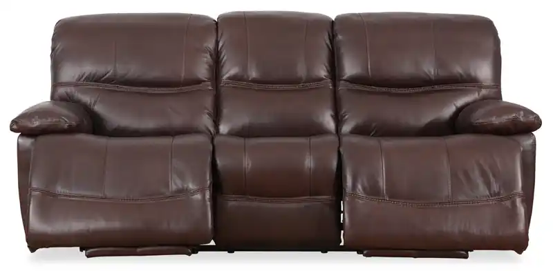 Genuine Leather Zero Gravity Power Reclining Sofa with USB Ports