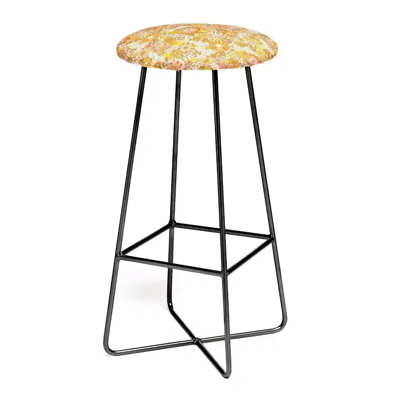 Floral Pattern Barstool