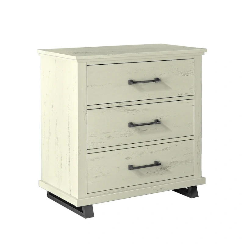 Farmhouse 4-Piece Bedroom Set - 2 Nightstand, 1 Chest and 1 Dresser
