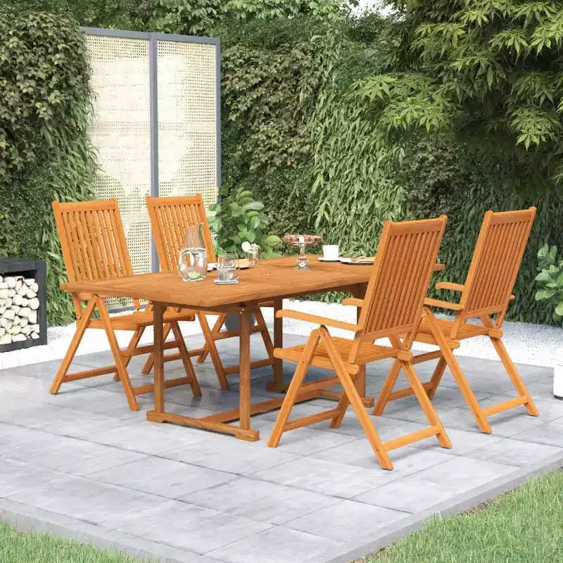 vidaXL Garden Dining Set Natural wood Solid Acacia wood Medium