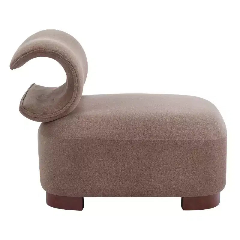 Christopher Knight Home Madison Modern Fabric Upholstered Armless Accent Chair with Sculpted Rolled Back