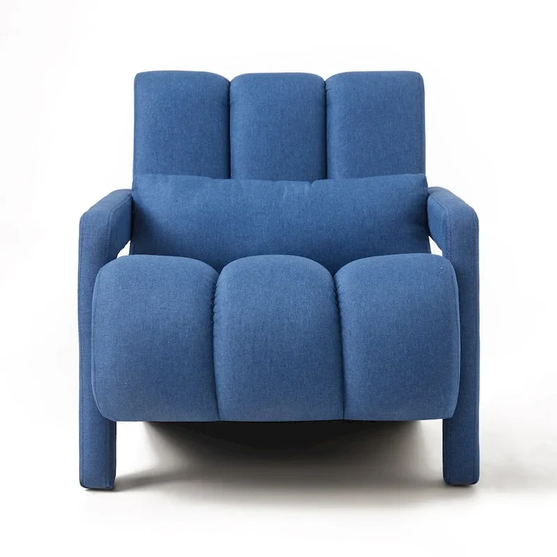 Modern Linen Upholstered Accent Chair with 1 Pillow, Set of 1