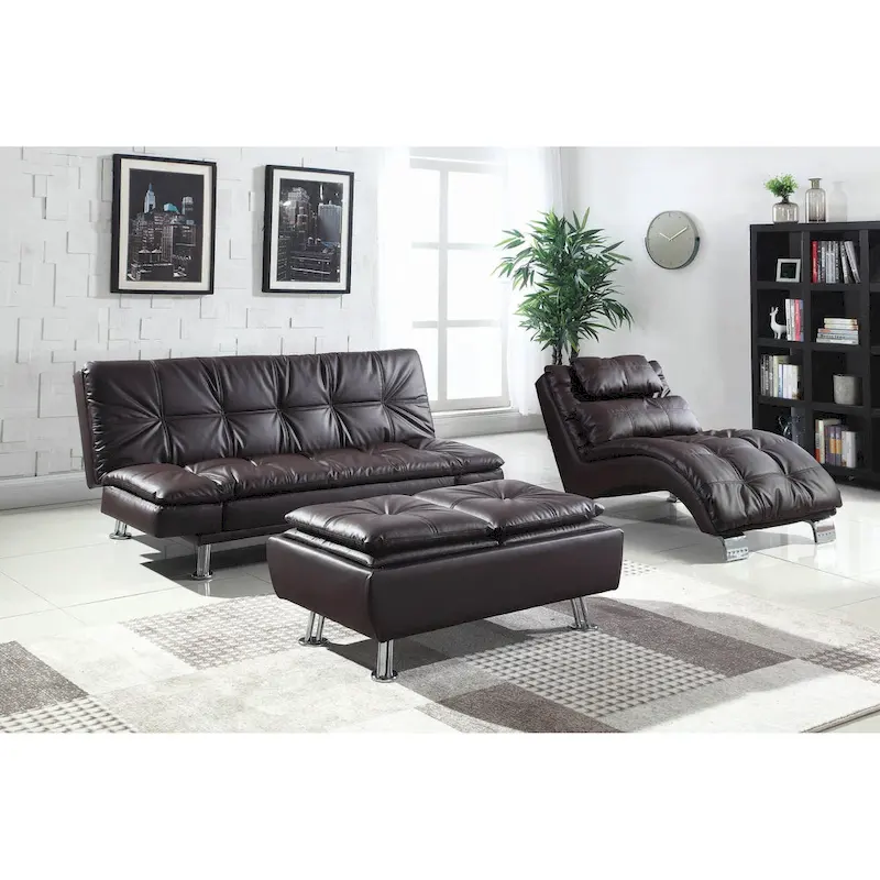 Isley Upholstered Chaise with Arched Base