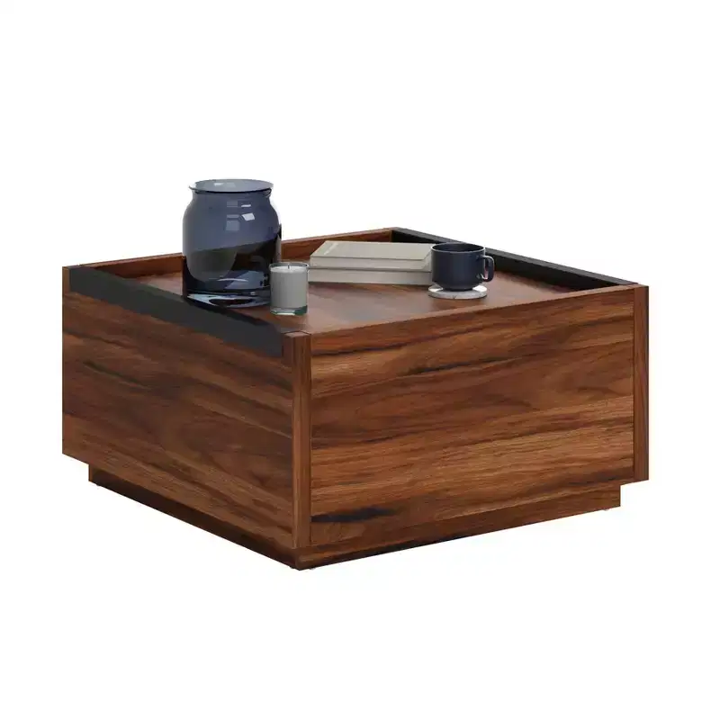 GDFStudio Marlow Modern Wood Coffee Table with Storage Drawers