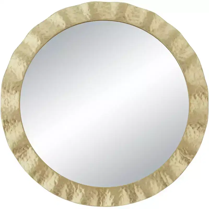 Uttermost Felipe 32 Gold Round Wall Mirror