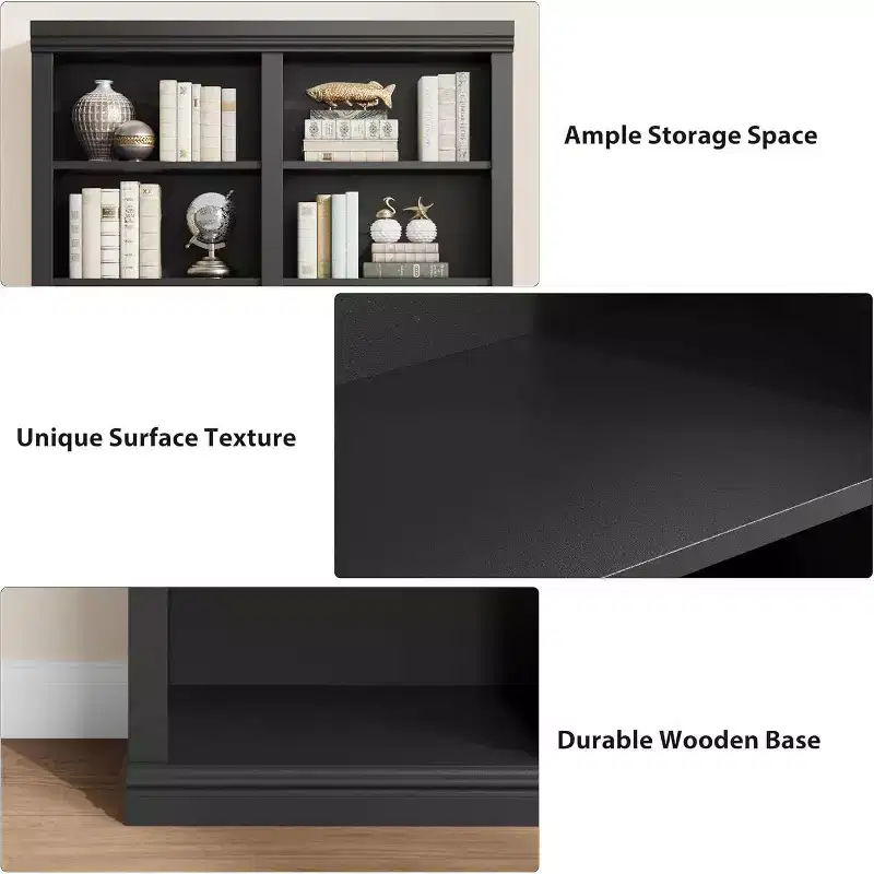 74.5 in Double Wide 6-Tier Bookcase with 12 Cubbies