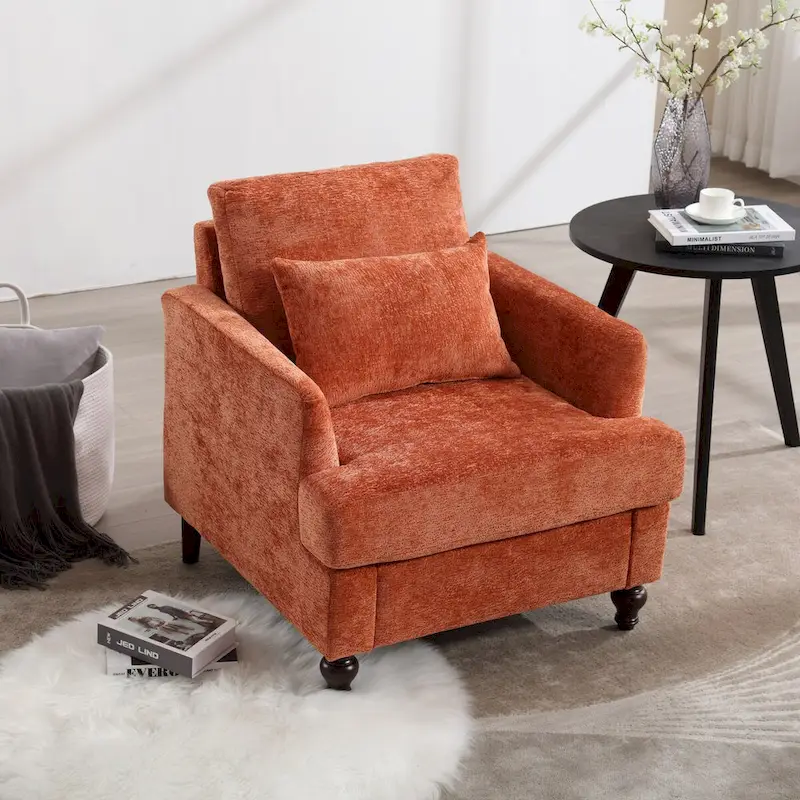 Wooden Frame Armchair, Modern Accent Chair Lounge Chair