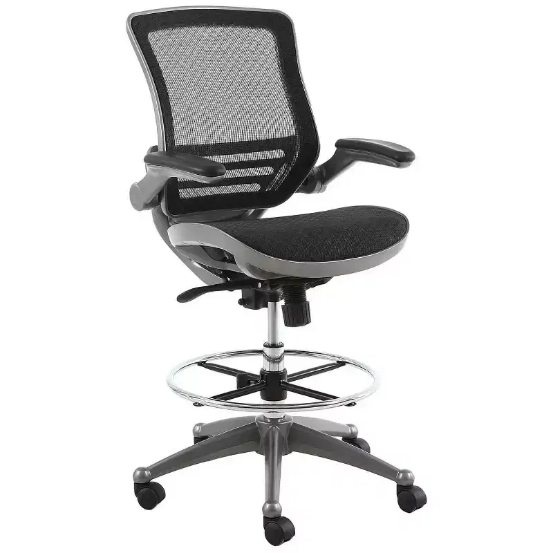 Harwick Evolve All Mesh Heavy Duty Drafting Chair - Gunmetal Finish
