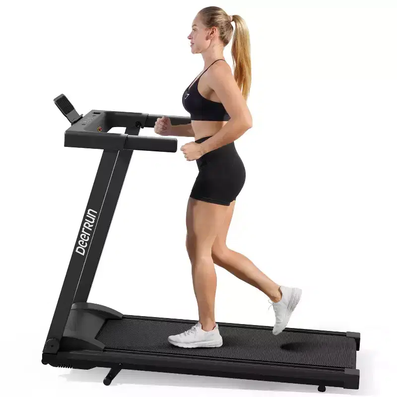 DeerRun A1 Pro+ Folding Treadmill with 6% Incline, Bluetooth Running Machine for Walking-Running