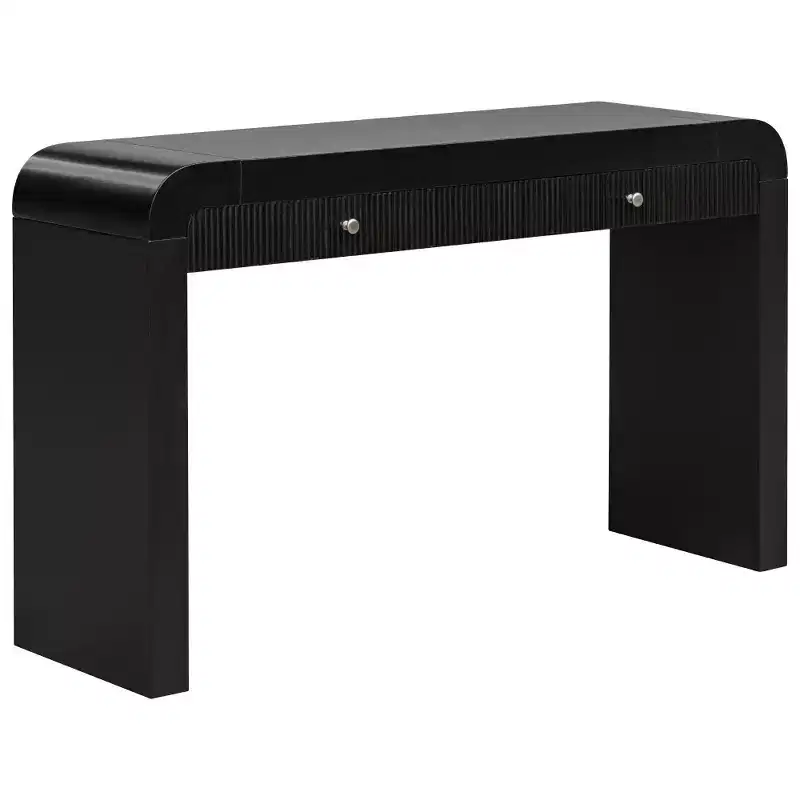 Whisen Rustic Console Table Entryway Table Side Table with Fluted Drawer Front