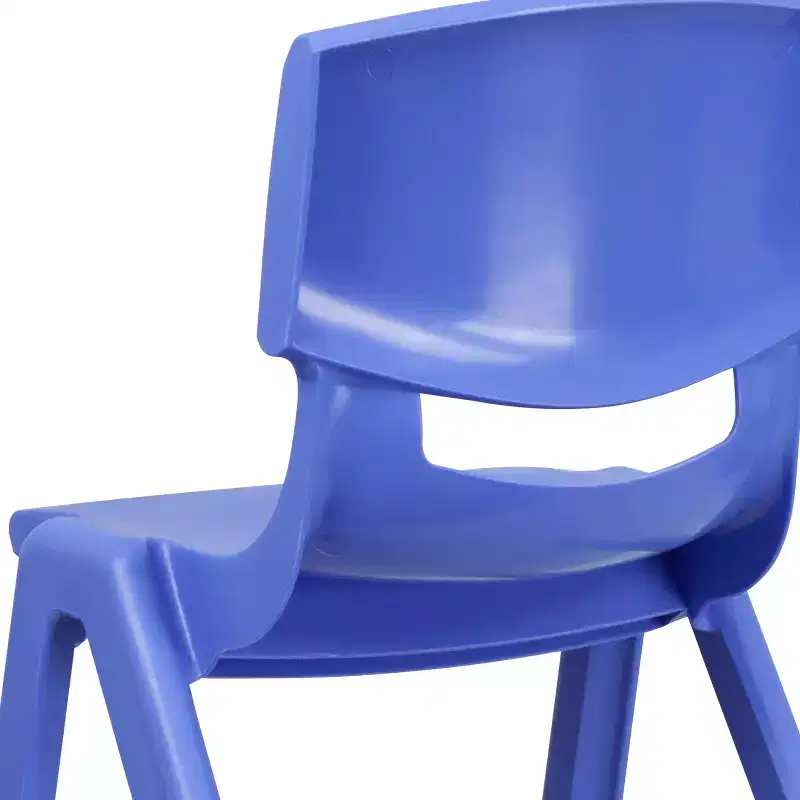 Emma and Oliver 5 Pack Plastic Stackable School Chair with 15.5'' Seat Height