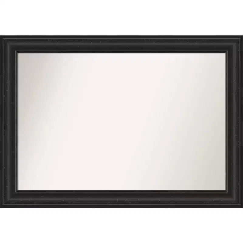 42" x 30" Non-Beveled Shipwreck Black Wall Mirror