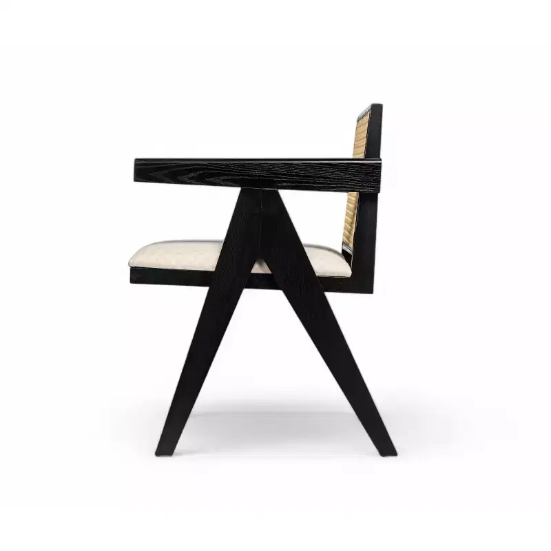 Christopher Knight Home Randall Rubberwood and Cane Upholstered Arm Dining Chair(Set of 2)